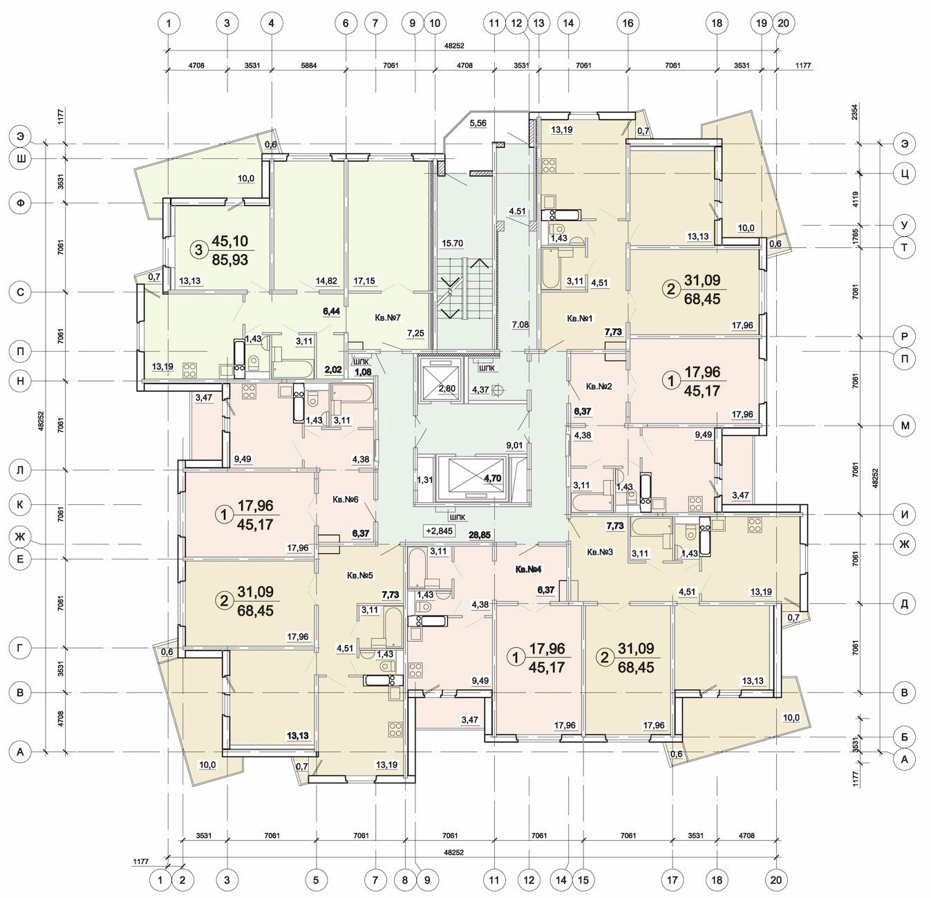 планировка квартир в домах серии 90 1 (100) фото